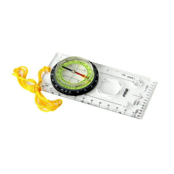 Outdoor Military Compass Scale Ruler Baseplate Mini Compass For Camping Hiking D